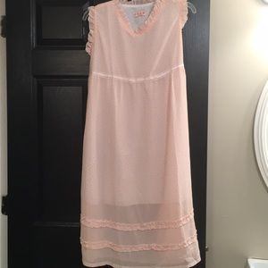 Baby pink dress size small never worn lined